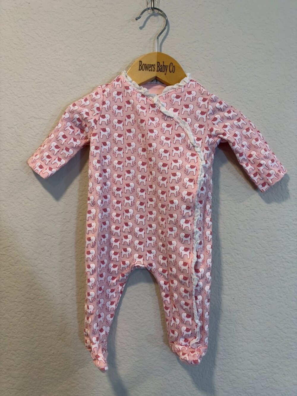 Janie and Jack Elephant Footie 0-3M